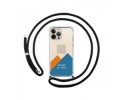 Personaliza tu Funda Colgante Transparente compatible con Iphone 13 Pro Max (6.7) con Cordon Negro Dibujo Personalizada