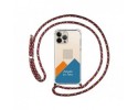 Personaliza tu Funda Colgante Transparente compatible con Iphone 13 Pro Max (6.7) con Cordon Rosa / Dorado Dibujo Personalizada
