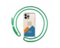 Personaliza tu Funda Colgante Transparente compatible con Iphone 13 Pro Max (6.7) con Cordon Verde Agua Dibujo Personalizada