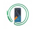 Personaliza tu Funda Colgante Transparente para Oppo A16 / A16s con Cordon Verde Agua Dibujo Personalizada