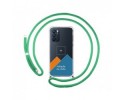Personaliza tu Funda Colgante Transparente para Oppo Reno 6 5G con Cordon Verde Agua Dibujo Personalizada
