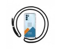 Personaliza tu Funda Colgante Transparente para Oppo Reno 6 Pro 5G con Cordon Negro Dibujo Personalizada