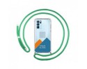 Personaliza tu Funda Colgante Transparente para Oppo Reno 6 Pro 5G con Cordon Verde Agua Dibujo Personalizada