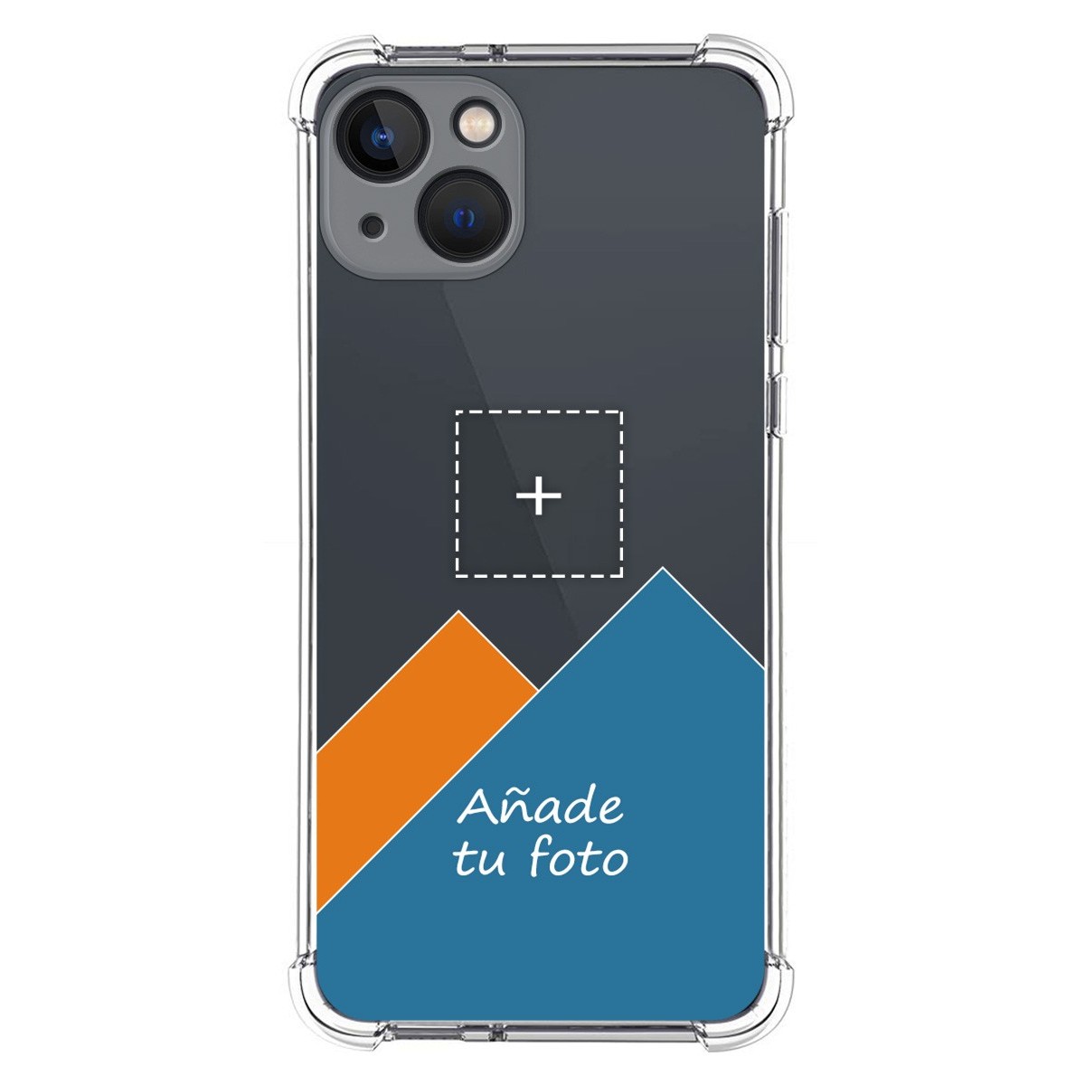 Personaliza tu Funda Silicona AntiGolpes Transparente con tu Fotografía compatible con Iphone 13 (6.1) Dibujo Personalizada