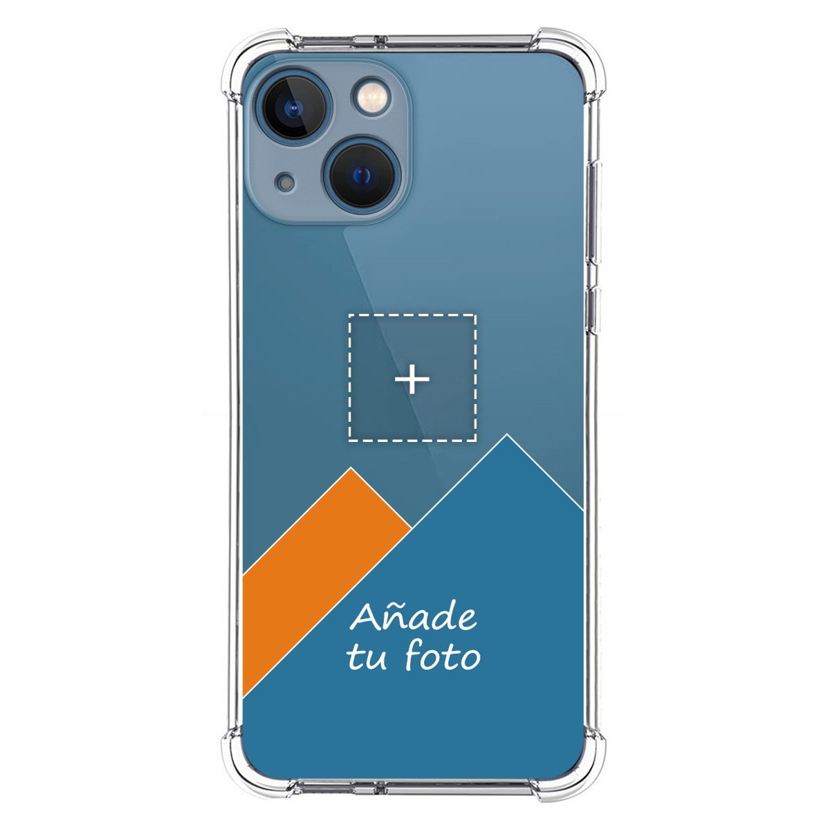 Personaliza tu Funda Silicona AntiGolpes Transparente con tu Fotografía compatible con Iphone 13 Mini (5.4) Dibujo Personalizada