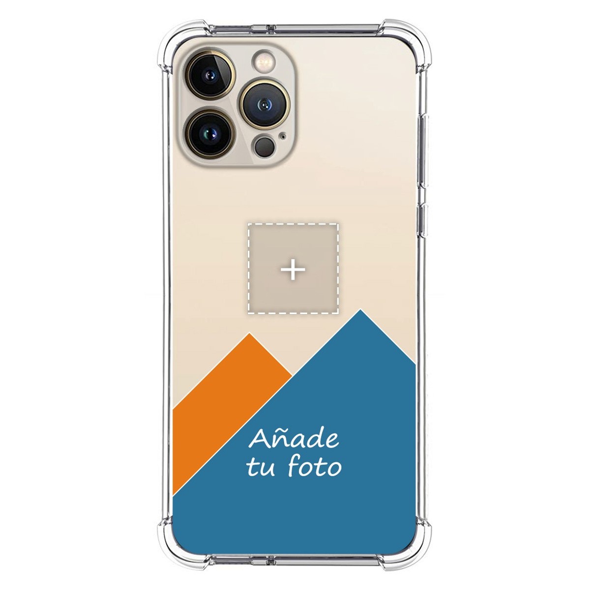 Personaliza tu Funda Silicona AntiGolpes Transparente con tu Fotografía compatible con Iphone 13 Pro Max (6.7) Personalizada