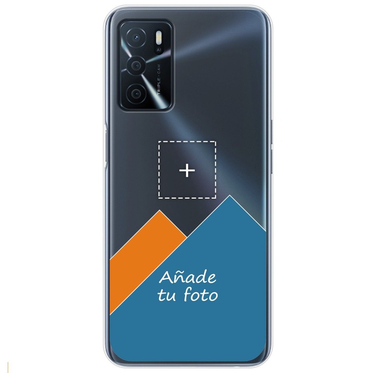 Personaliza tu Funda Silicona Gel Tpu Transparente con tu Fotografia para Oppo A16 / A16s Dibujo Personalizada