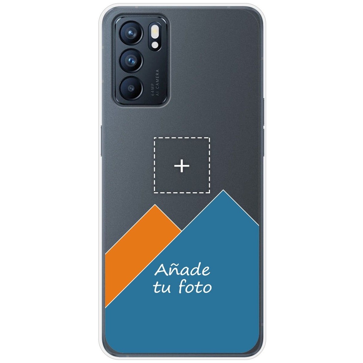 Personaliza tu Funda Silicona Gel Tpu Transparente con tu Fotografia para Oppo Reno 6 5G Dibujo Personalizada