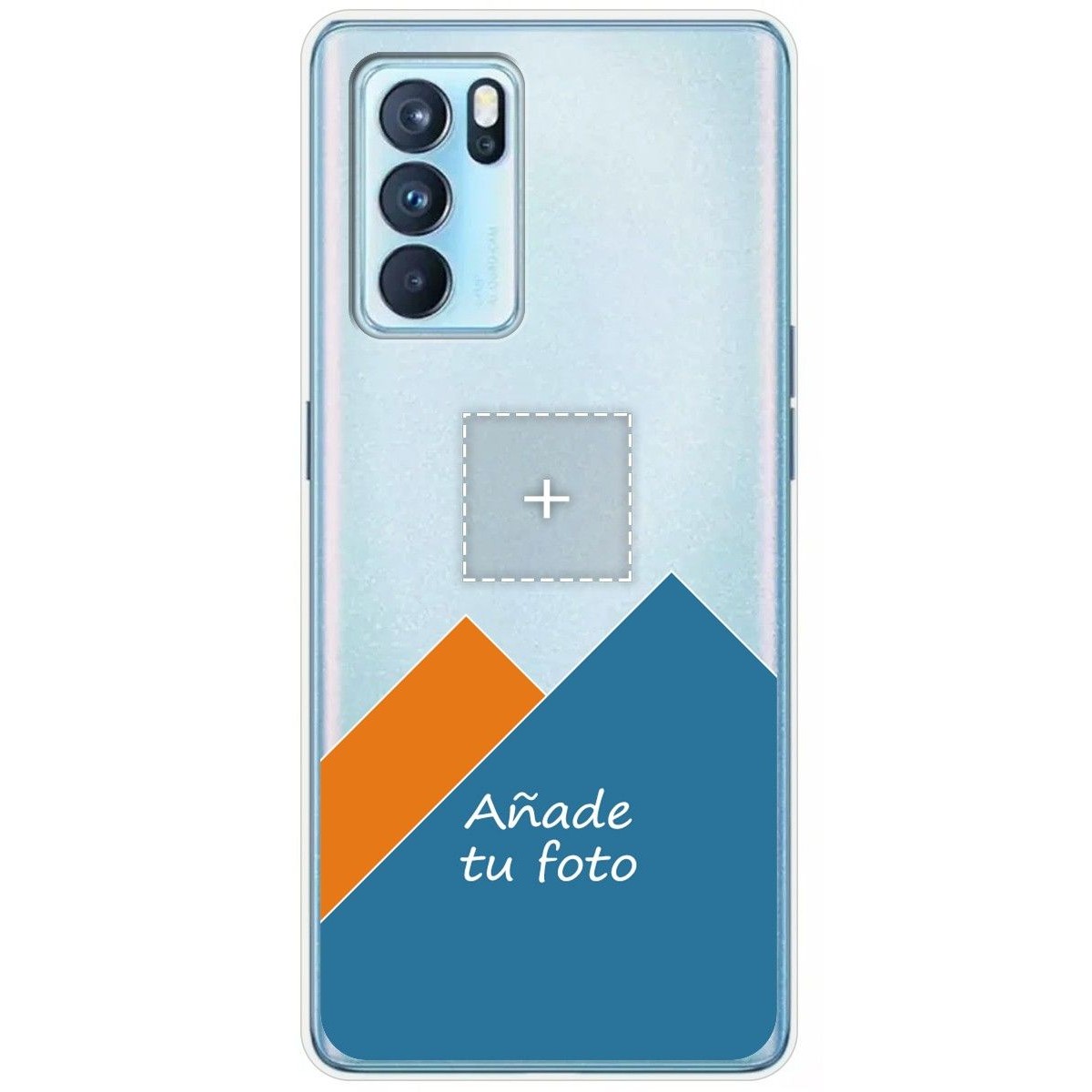 Personaliza tu Funda Silicona Gel Tpu Transparente con tu Fotografia para Oppo Reno 6 Pro 5G Dibujo Personalizada