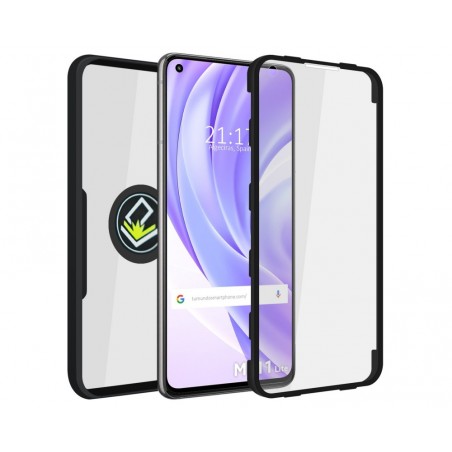 Funda Doble Negra Pc + Tpu Full Body 360 con Anillo para Xiaomi Mi 11 Lite 4G / 5G / 5G NE