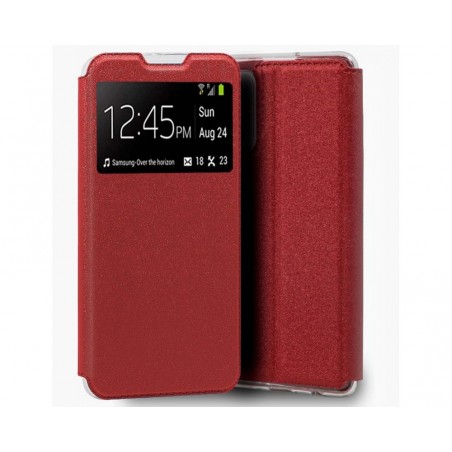 Funda Libro Soporte con Ventana para Oppo A54 5G / A74 5G color Roja
