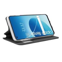 Funda Libro Soporte con Ventana para Oppo Reno 6 5G Color Negra 2
