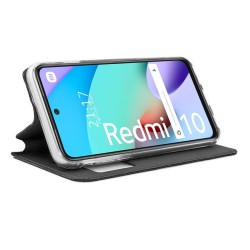 Funda Libro Soporte con Ventana para Xiaomi Redmi 10 (2021/2022) Color Negra 2