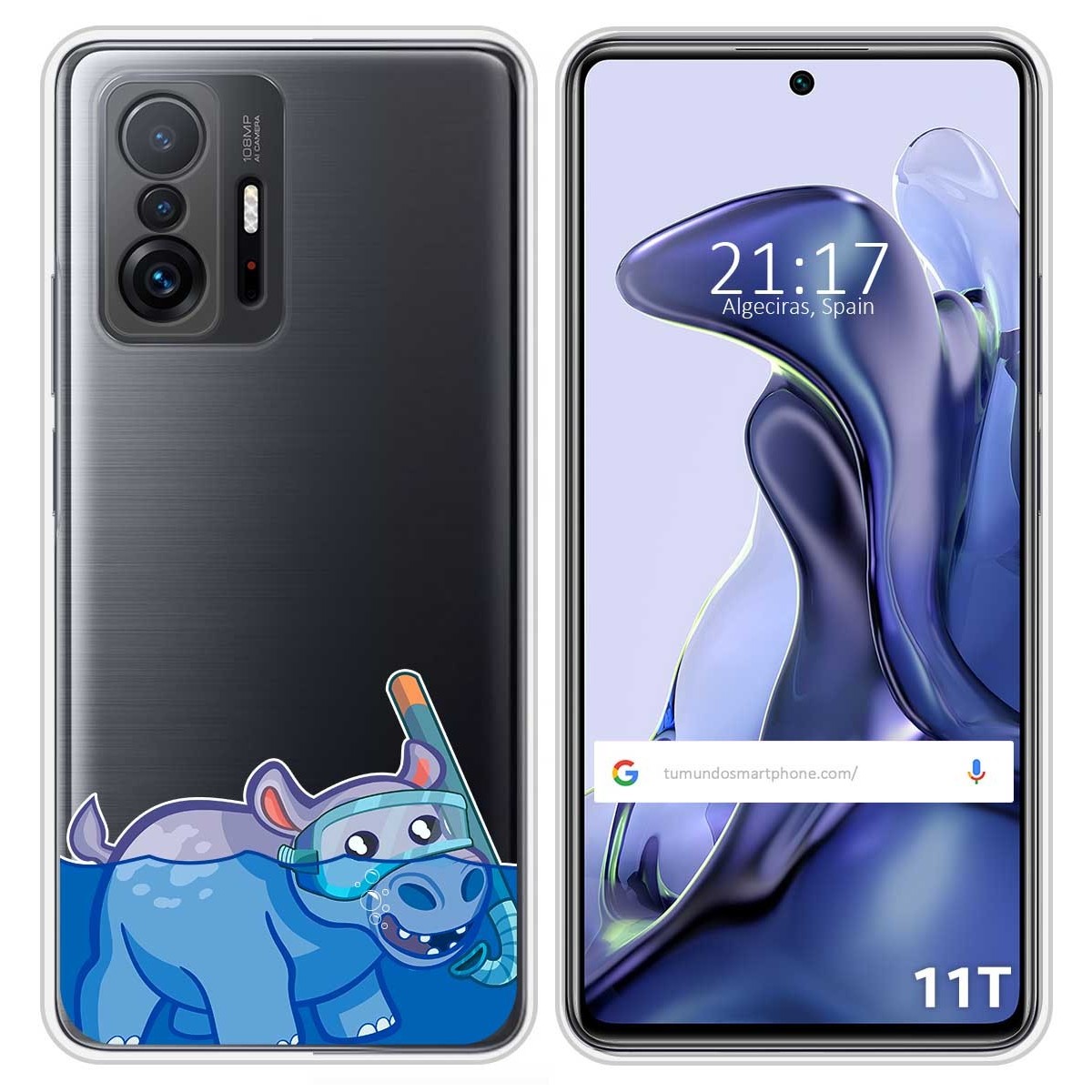 Funda Silicona Transparente para Xiaomi 11T 5G / 11T Pro 5G diseño Hipo Dibujos