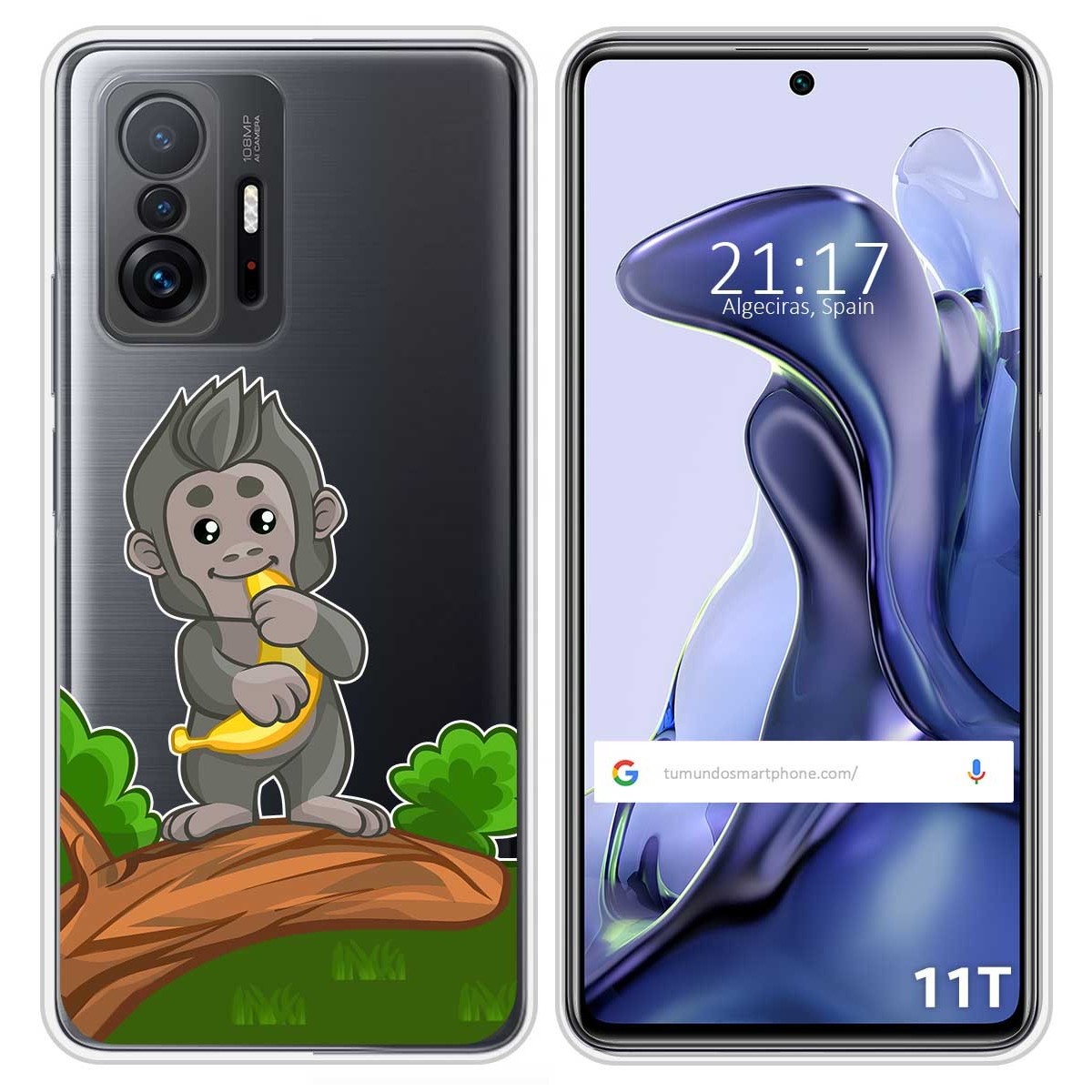 Funda Silicona Transparente para Xiaomi 11T 5G / 11T Pro 5G diseño Mono Dibujos