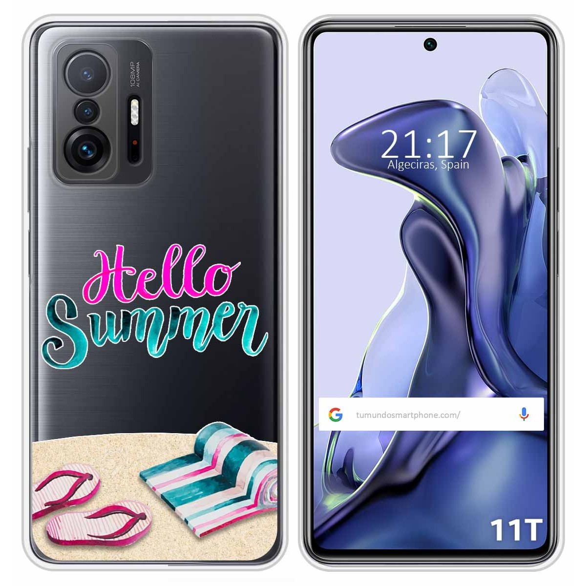 Funda Silicona Transparente para Xiaomi 11T 5G / 11T Pro 5G diseño Summer Dibujos