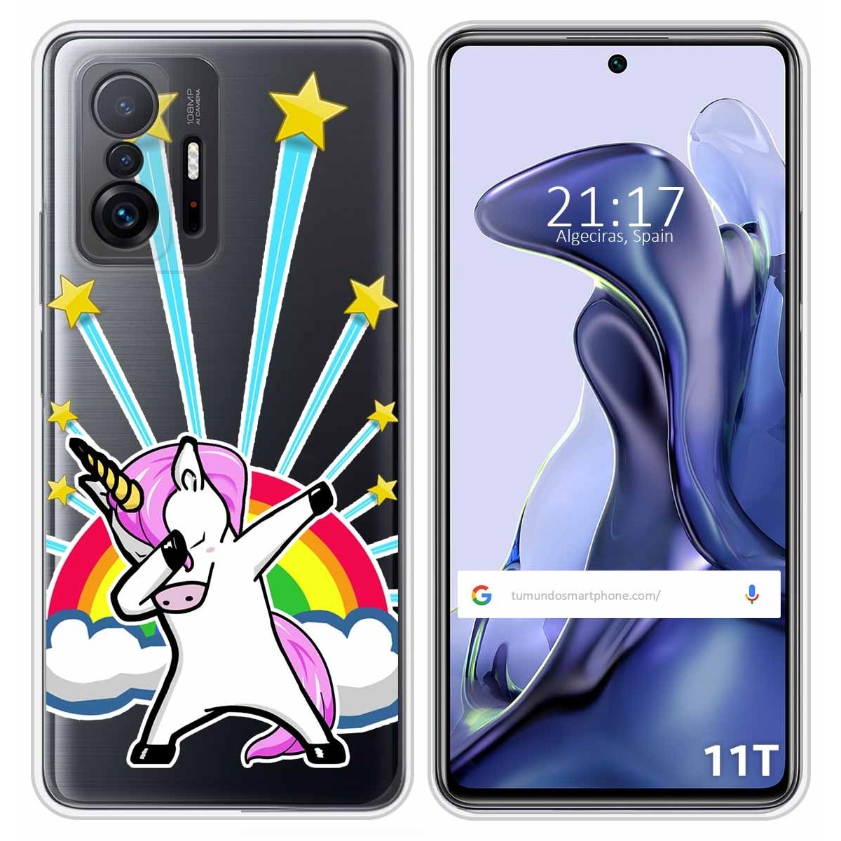 Funda Silicona Transparente para Xiaomi 11T 5G / 11T Pro 5G diseño Unicornio Dibujos