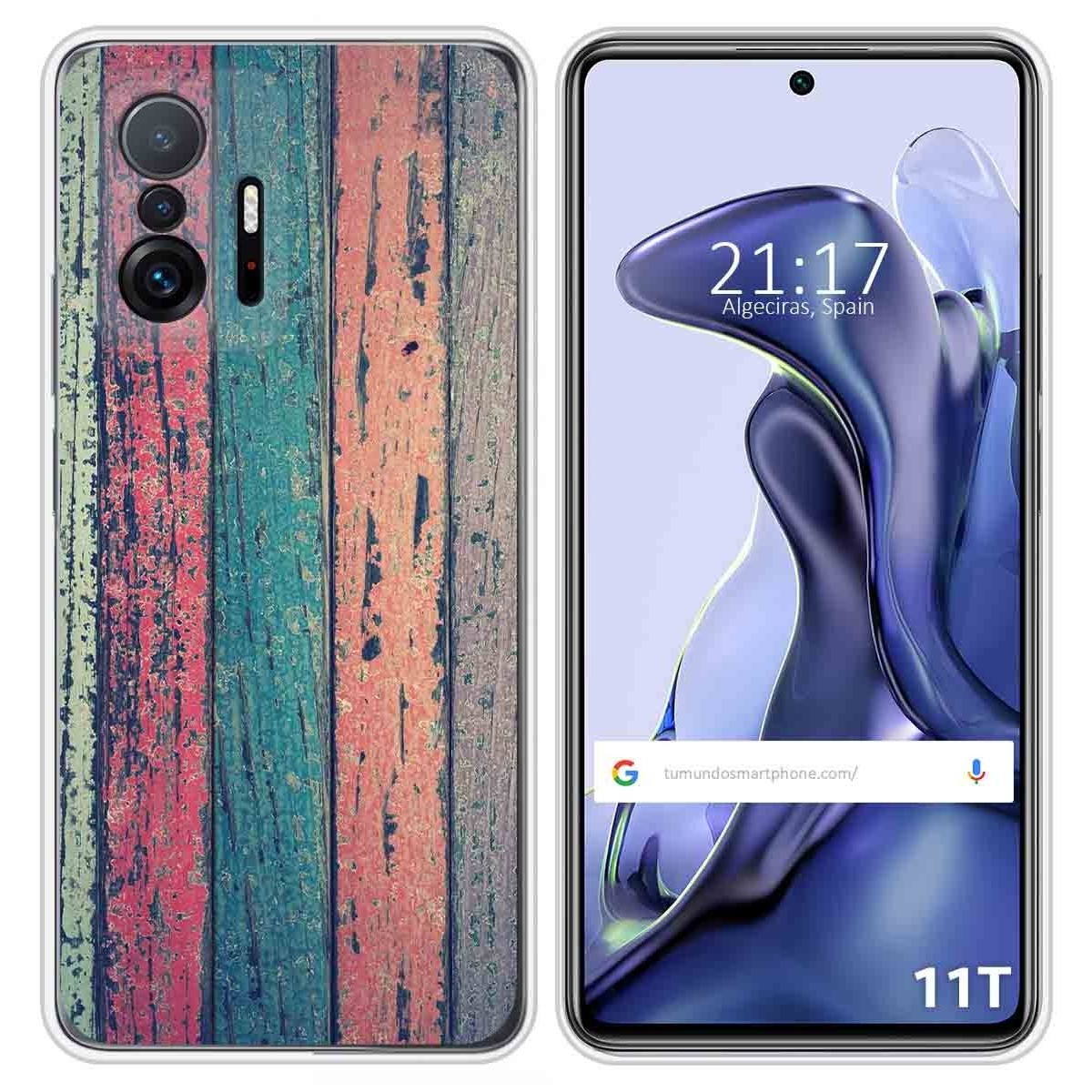 Funda Silicona para Xiaomi 11T 5G / 11T Pro 5G diseño Madera 10 Dibujos