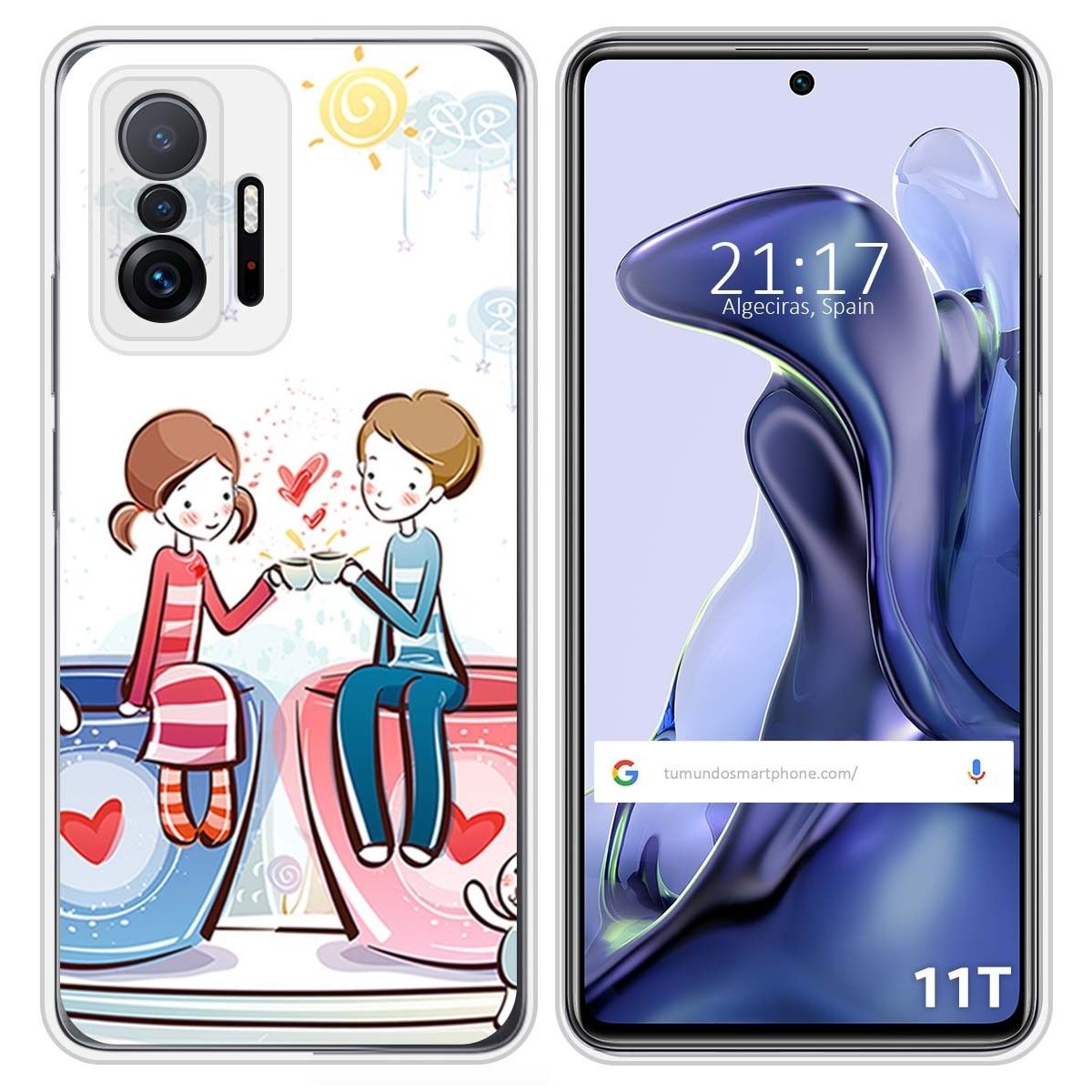 Funda Silicona para Xiaomi 11T 5G / 11T Pro 5G diseño Café Dibujos