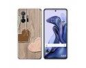 Funda Silicona para Xiaomi 11T 5G / 11T Pro 5G diseño Corazones Madera Dibujos