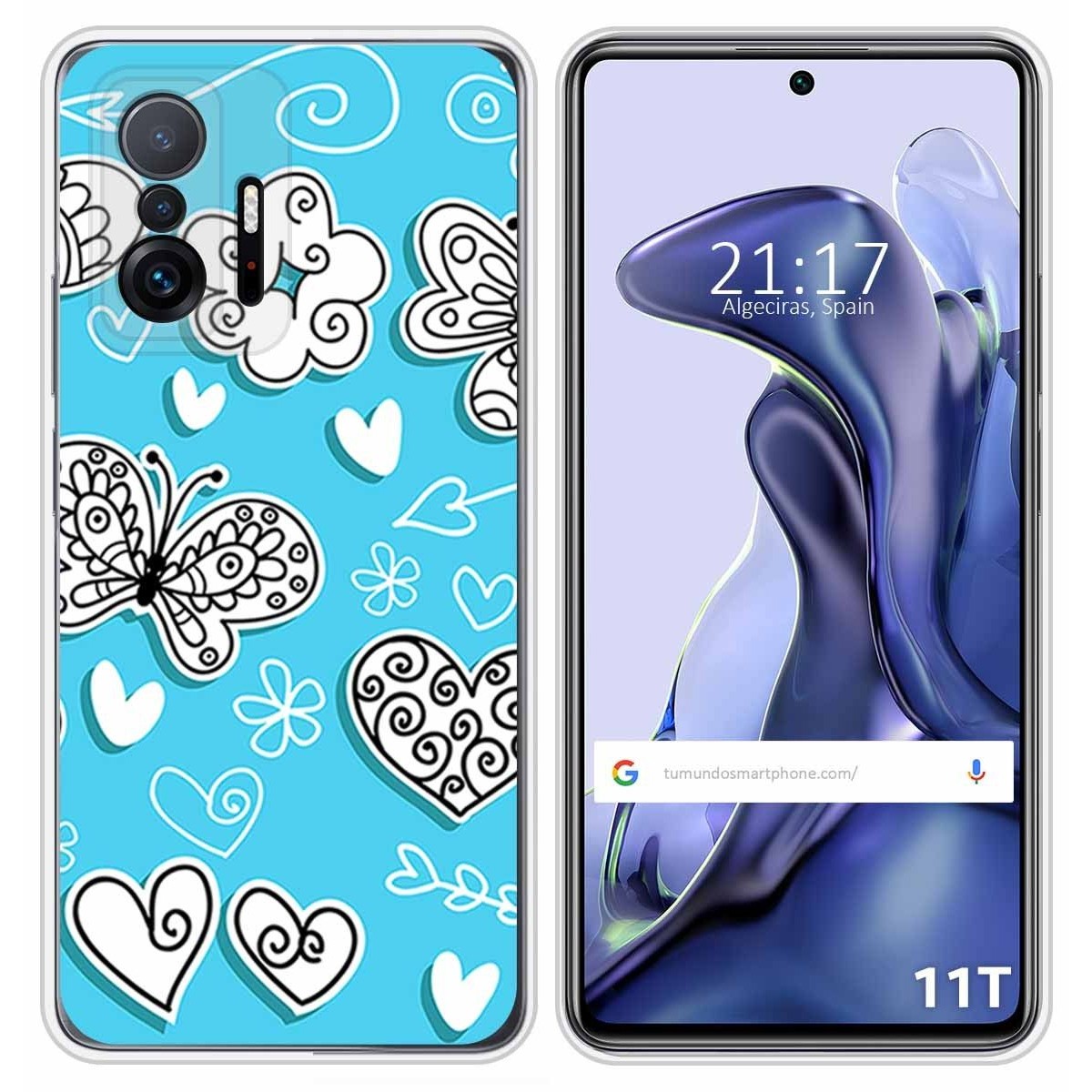 Funda Silicona para Xiaomi 11T 5G / 11T Pro 5G diseño Mariposas Dibujos