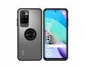 Funda Mate con Borde Negro y Anillo Giratorio 360 para Xiaomi Redmi 10 (2021/2022)