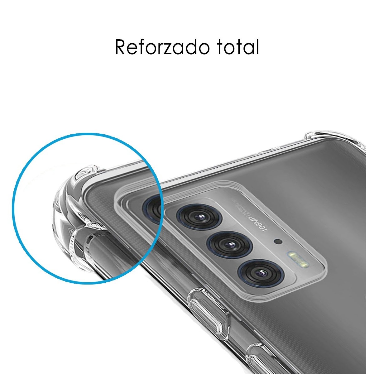 Funda Silicona Antigolpes Transparente para Motorola Edge 20