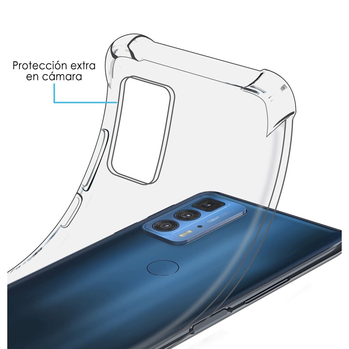 Funda Silicona Antigolpes Transparente para Motorola Edge 20 Pro