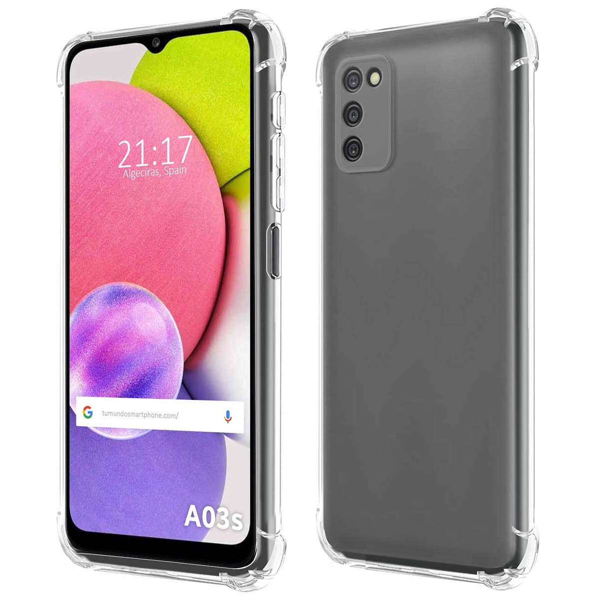 Funda Gel Tpu Antigolpes Transparente para Samsung Galaxy A03s