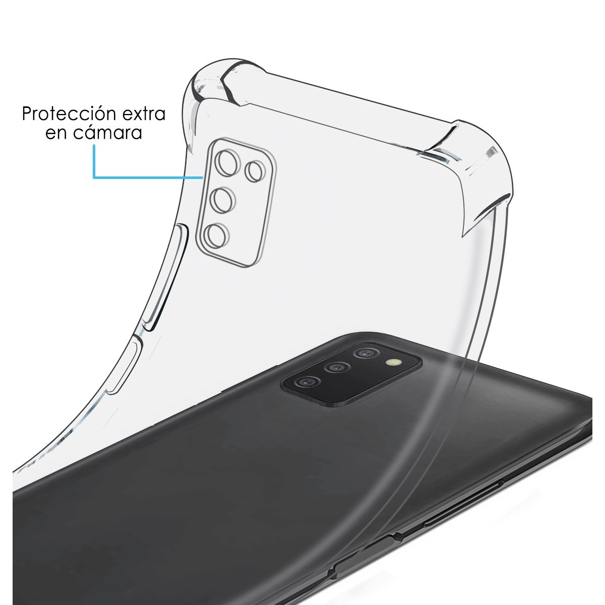 Funda Gel Tpu Antigolpes Transparente para Samsung Galaxy A03s