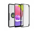 Funda Doble Negra Pc + Tpu Full Body 360 con Anillo para Samsung Galaxy A03s