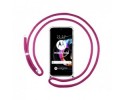 Funda Colgante Transparente para Motorola Edge 20 Lite con Cordon Rosa Fucsia