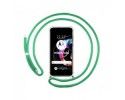 Funda Colgante Transparente para Motorola Edge 20 Lite con Cordon Verde Agua