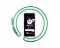 Funda Colgante Transparente para Motorola Edge 20 Pro con Cordon Verde Agua