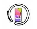 Funda Colgante Transparente para Samsung Galaxy A03s con Cordon Negro
