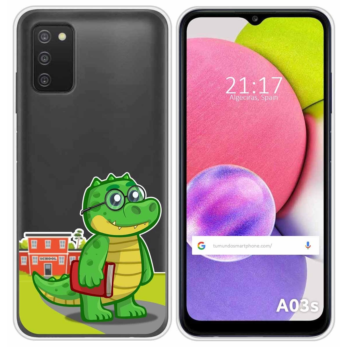Funda Silicona Transparente para Samsung Galaxy A03s diseño Coco Dibujos