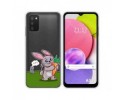 Funda Silicona Transparente para Samsung Galaxy A03s diseño Conejo Dibujos