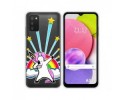 Funda Silicona Transparente para Samsung Galaxy A03s diseño Unicornio Dibujos