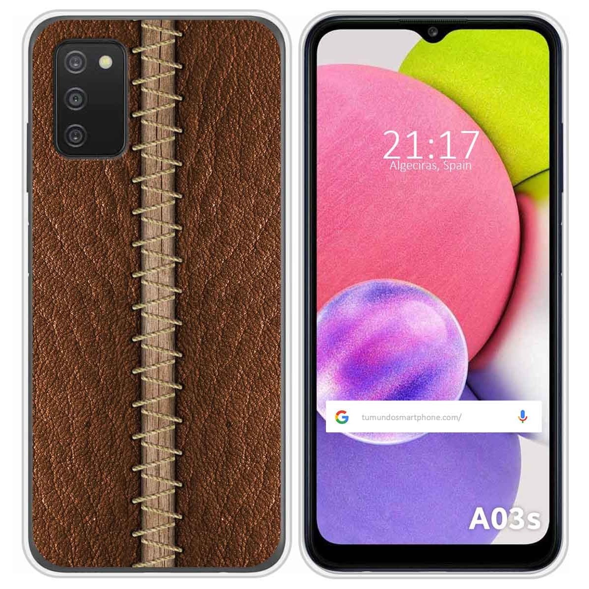 Funda Silicona para Samsung Galaxy A03s diseño Cuero 01 Dibujos