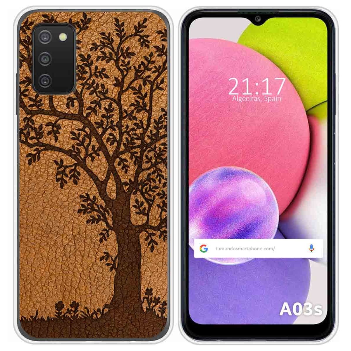 Funda Silicona para Samsung Galaxy A03s diseño Cuero 03 Dibujos