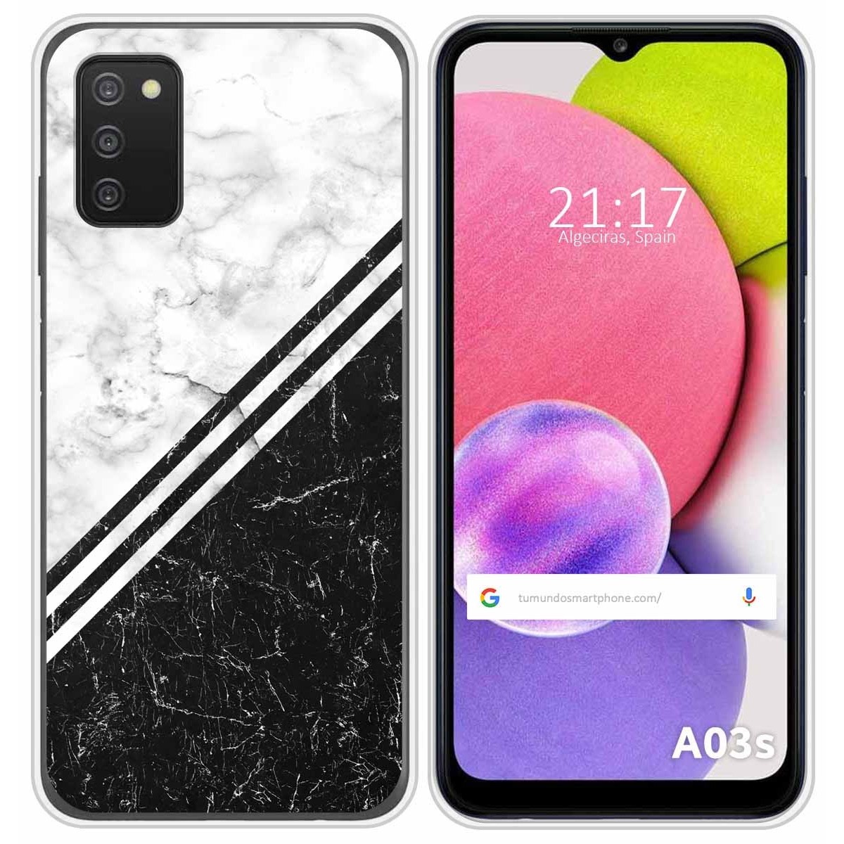 Funda Silicona para Samsung Galaxy A03s diseño Mármol 01 Dibujos