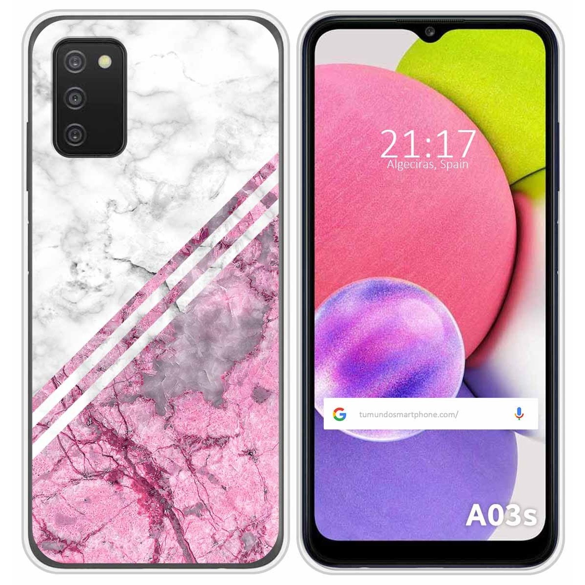 Funda Silicona para Samsung Galaxy A03s diseño Mármol 03 Dibujos