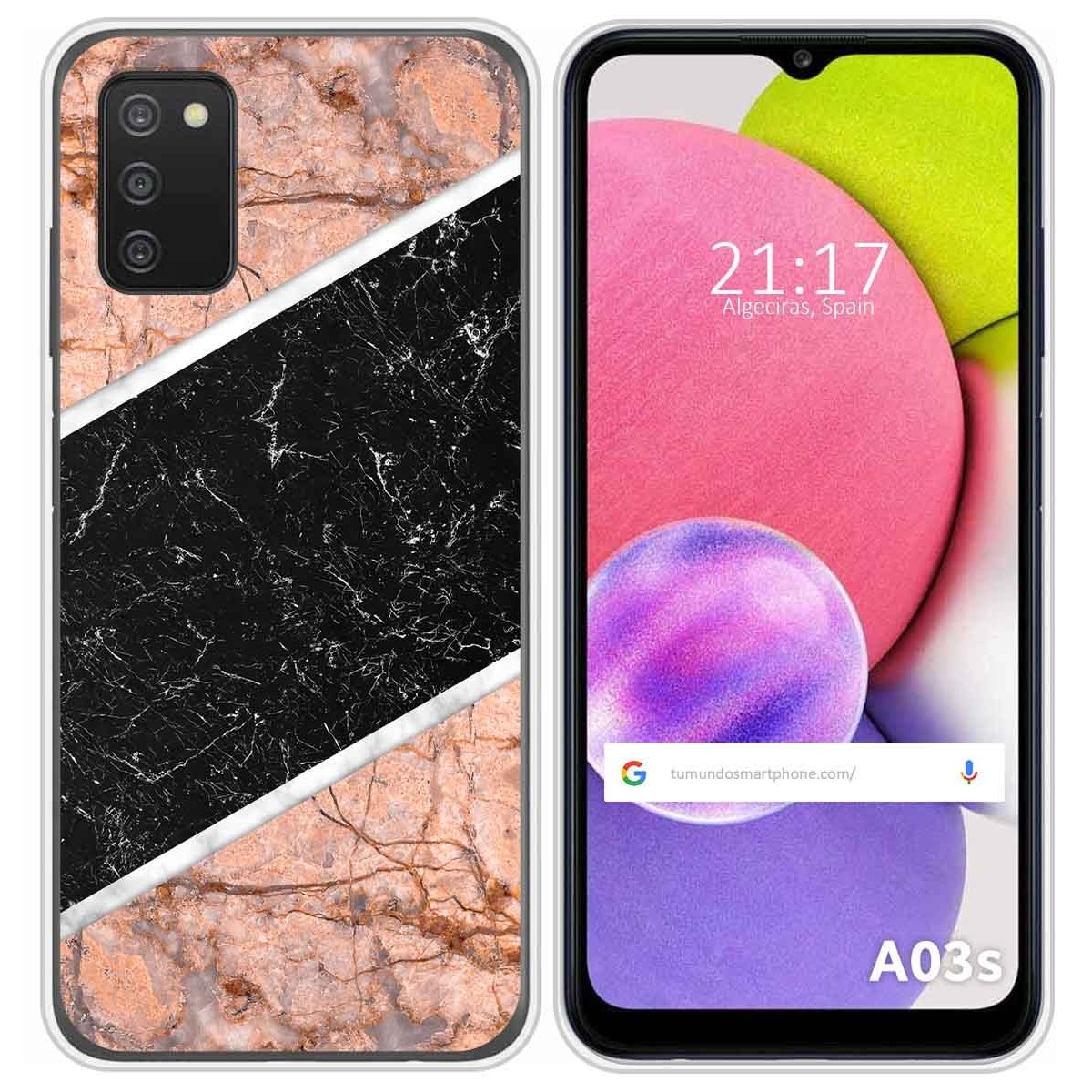 Funda Silicona para Samsung Galaxy A03s diseño Mármol 07 Dibujos