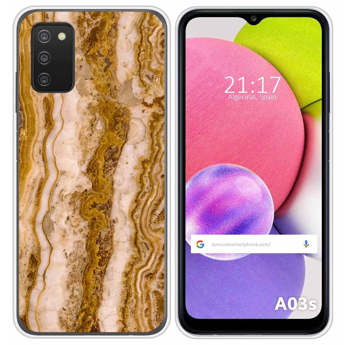 Funda Silicona para Samsung Galaxy A03s diseño Mármol 10 Dibujos