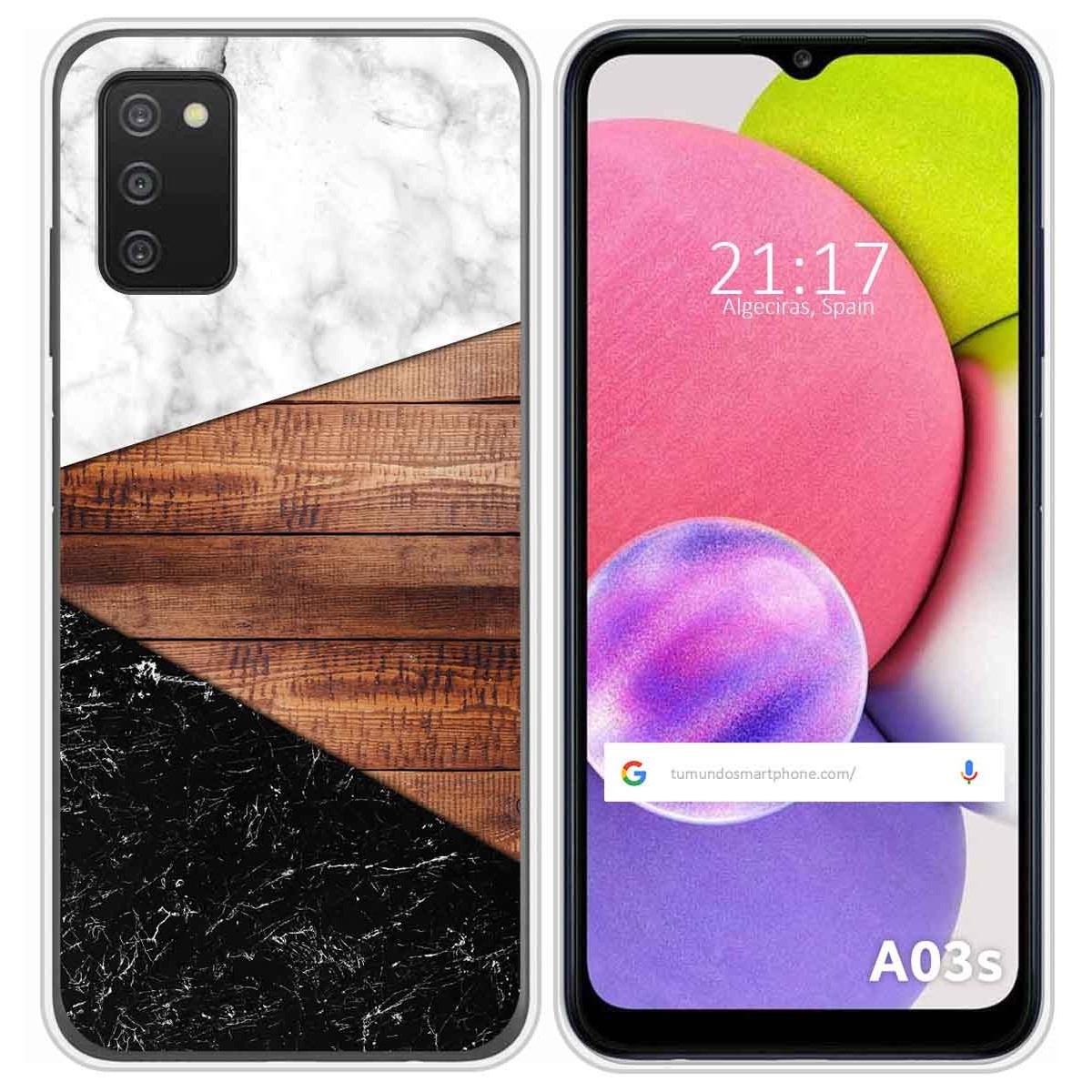 Funda Silicona para Samsung Galaxy A03s diseño Mármol 11 Dibujos