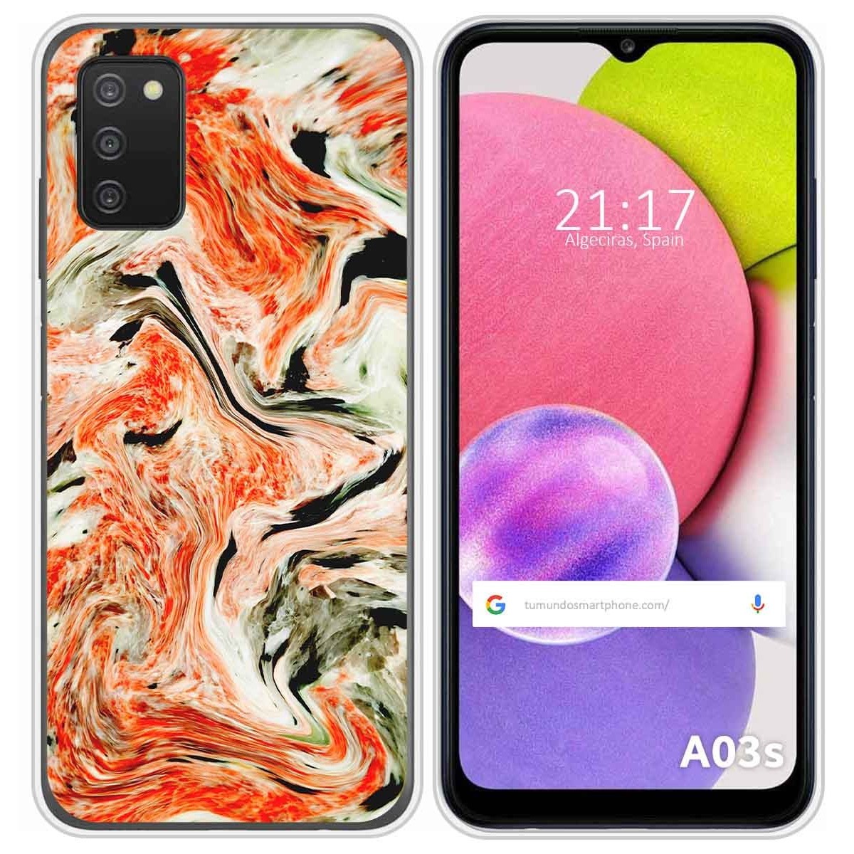 Funda Silicona para Samsung Galaxy A03s diseño Mármol 12 Dibujos