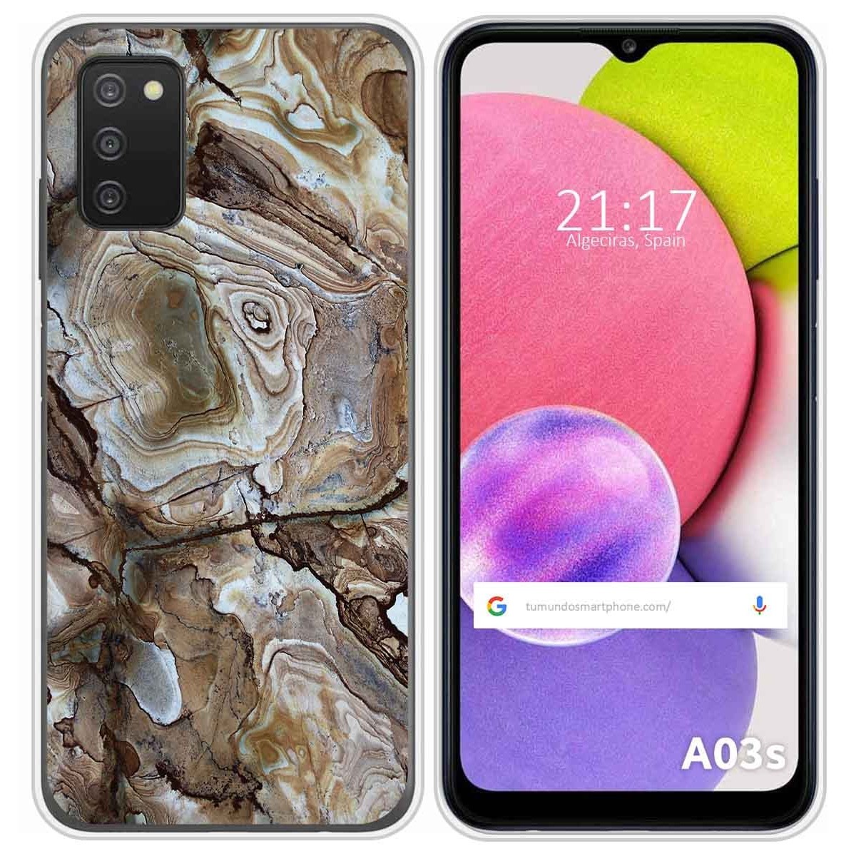Funda Silicona para Samsung Galaxy A03s diseño Mármol 14 Dibujos