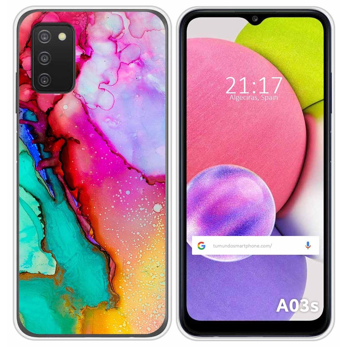 Funda Silicona para Samsung Galaxy A03s diseño Mármol 15 Dibujos