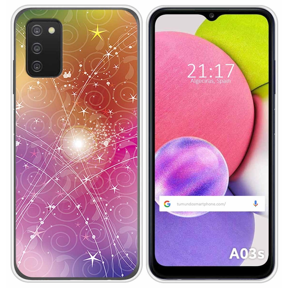 Funda Silicona para Samsung Galaxy A03s diseño Abstracto Dibujos