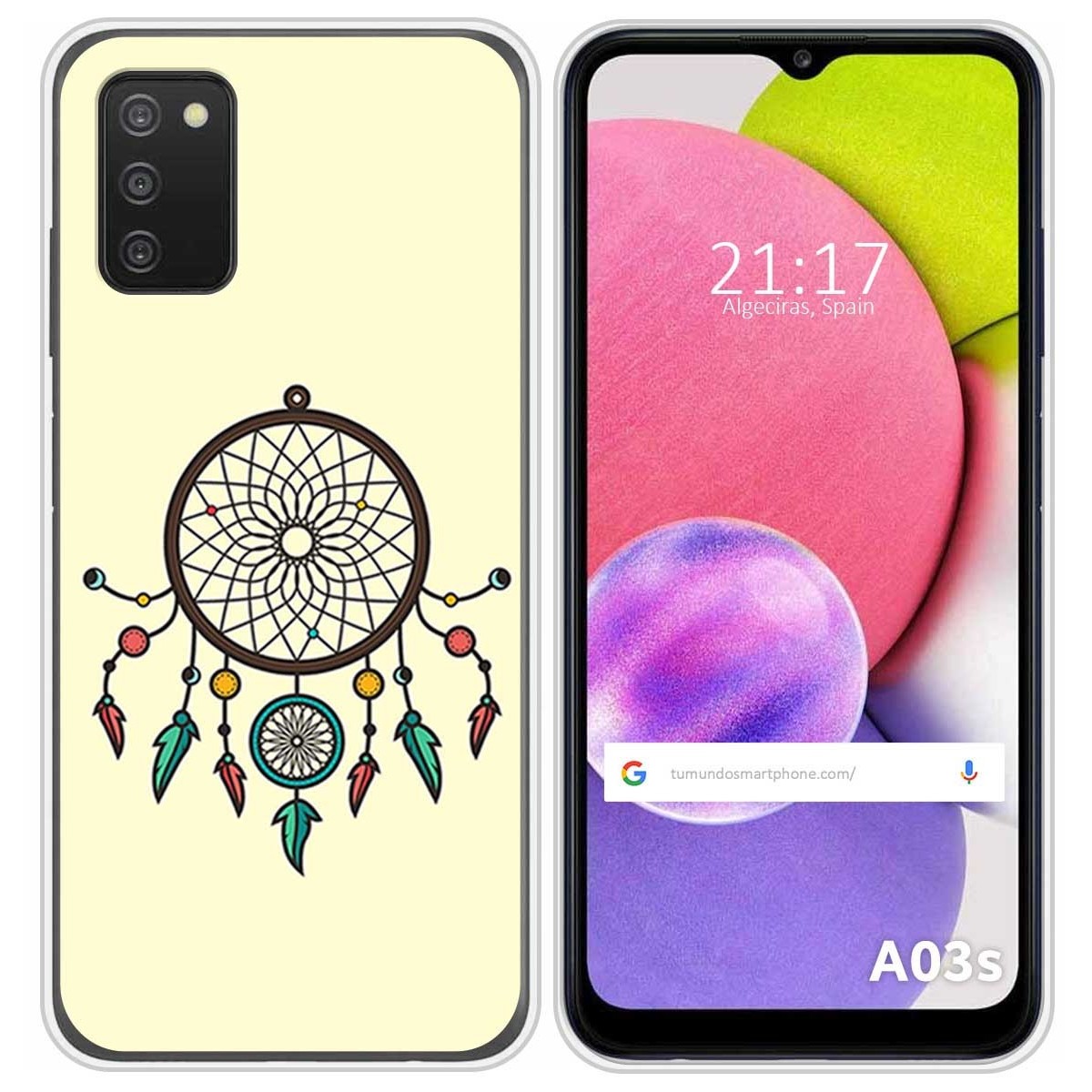 Funda Silicona para Samsung Galaxy A03s diseño Atrapasueños Dibujos
